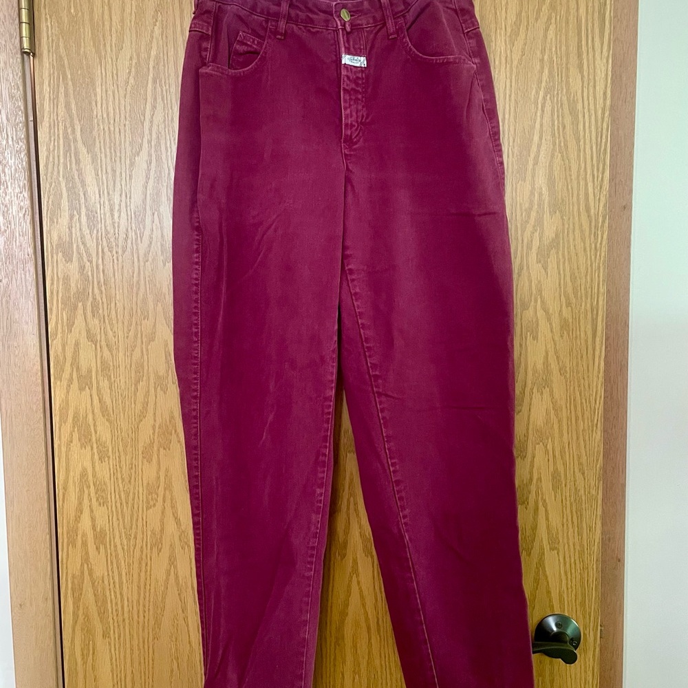 Vintage 90s Marithe Francois Girbaud Red Straight Leg Jeans